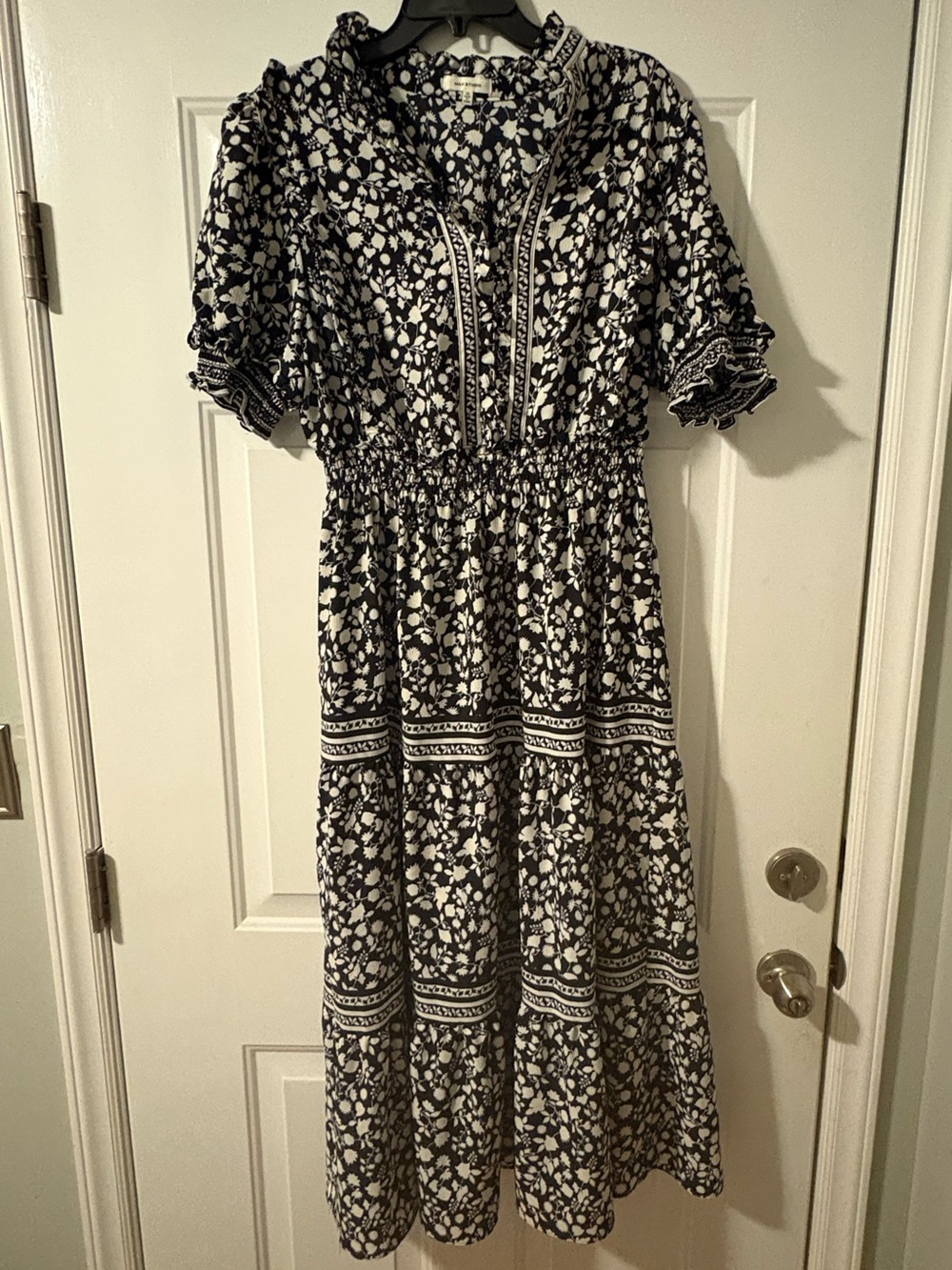 Max Studio Black and White Floral Dress